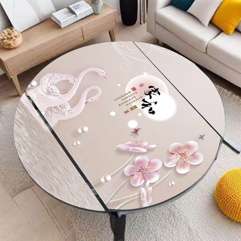 餐桌桌布防水防油可折叠圆桌垫pvc软玻璃现代简约不透明加厚台布,居家布艺,桌布,淘宝优惠券,粉丝福利购,淘宝优惠卷