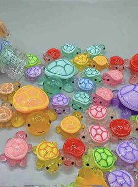 迷你彩色夜光荧光鼻噶树脂小乌龟创意摆件