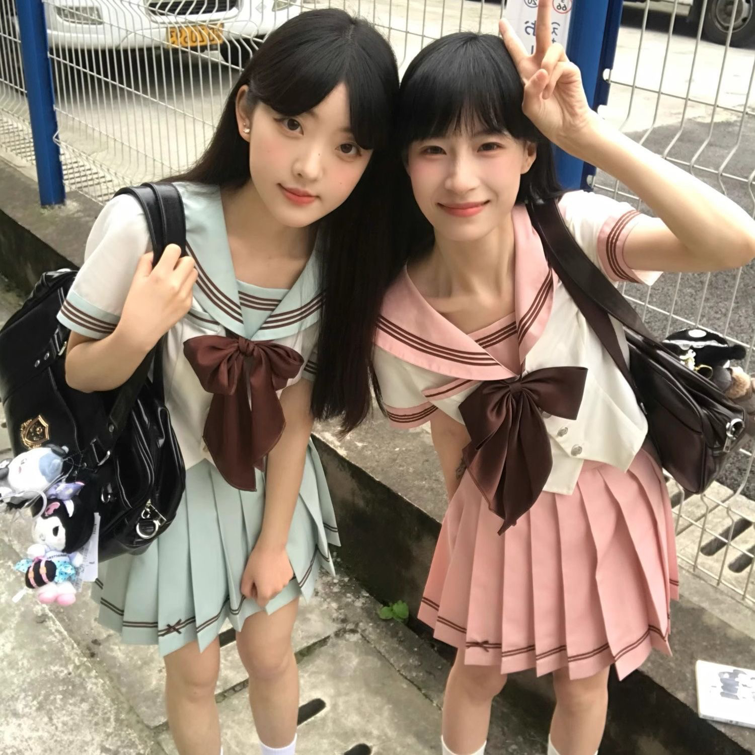【御茶家小巧莓】夏日JK收腰水手服套装日系学院风校供制服百褶裙