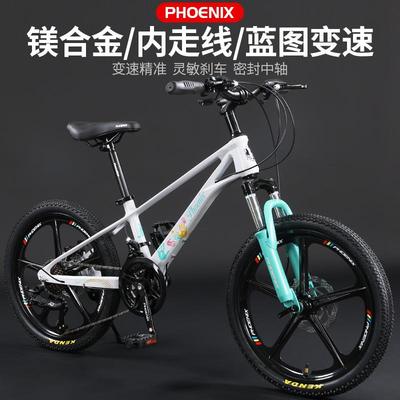 凤凰中大童儿童山地自行车20/22寸镁合金变速碟刹男女学生单车