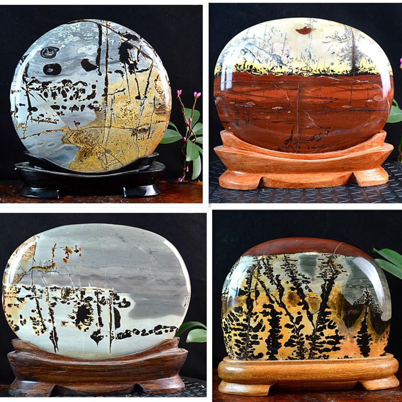 广西草花石原石奇石画天然石头摆件观赏石国画石镇宅景观石风水石