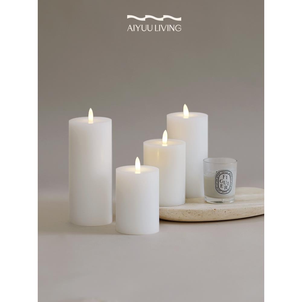 觅屿 彷真LED电子蜡烛氛围灯高级石蜡摇摆烛桌面装饰摆件小夜灯