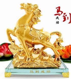 包邮马摆件工艺品摆设十二生肖金马摆件招财风水马上有钱摆件礼品