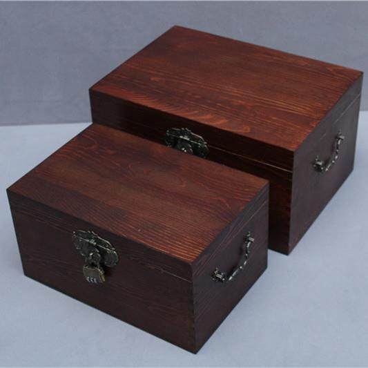 复古木箱带锁实木大号储物箱子 收纳箱 实木制作 安全可靠