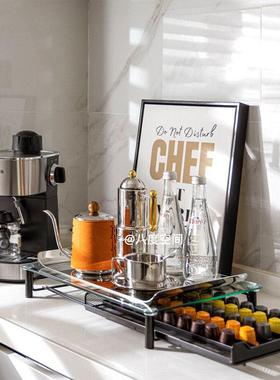 【八度空间】北欧风格样板间轻奢家居饰品厨房水吧台软装咖啡机