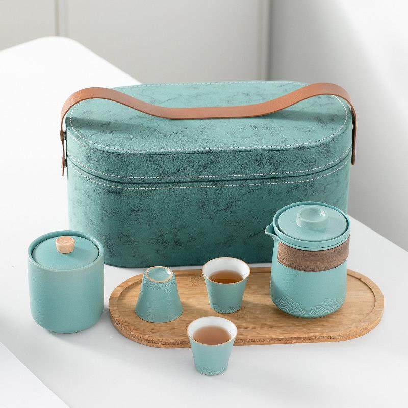 沧海户外快客杯陶瓷一壶三杯便携式旅行功夫茶具套装简约茶盘定制,餐饮具,旅行茶具,淘宝优惠券,粉丝福利购,淘宝优惠卷