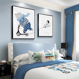 儿童房装饰画男孩房间卡通壁画女孩卧室床头背景组合挂画童梦奇缘