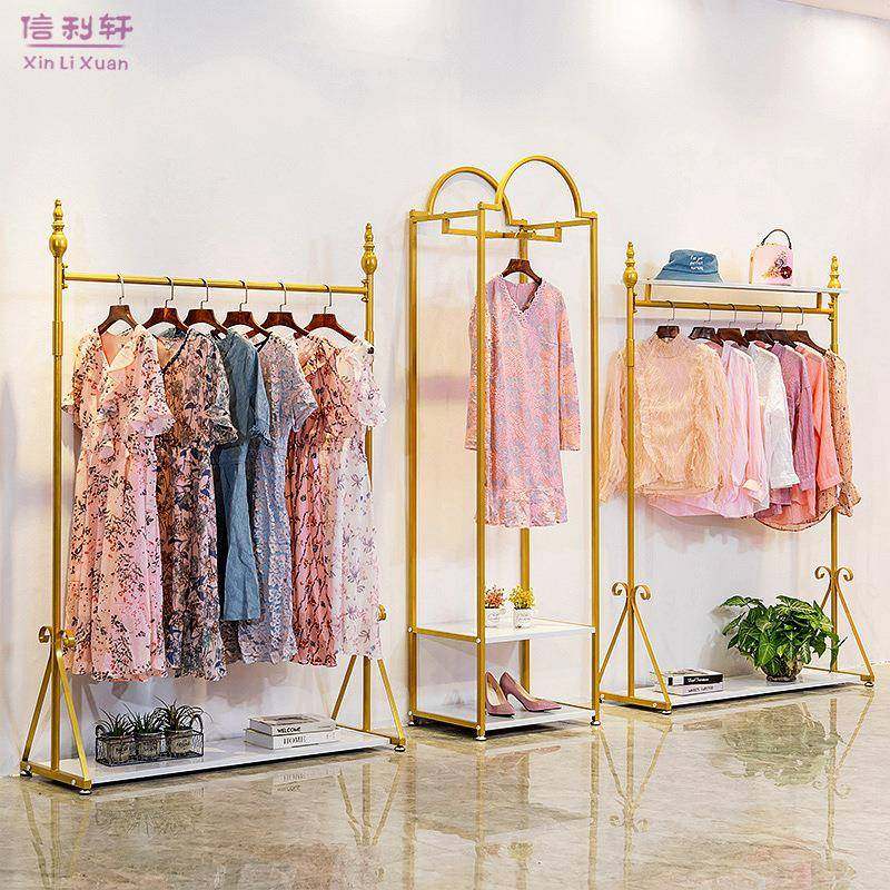 欧式服装店展示架落地式组合女装店货架铁艺中岛陈列架金色流水台,纺织面料/辅料/配套,纺织机械配件,淘宝优惠券,粉丝福利购,淘宝优惠卷