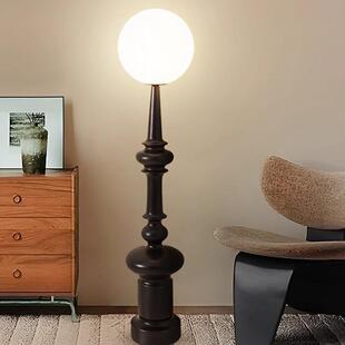 意大利复古罗马柱落地灯客厅沙发旁边原木风卧室落地床头台灯274