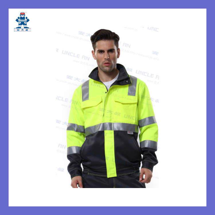 Uncle警示服安大叔高警示工作夹克G472荧光黄