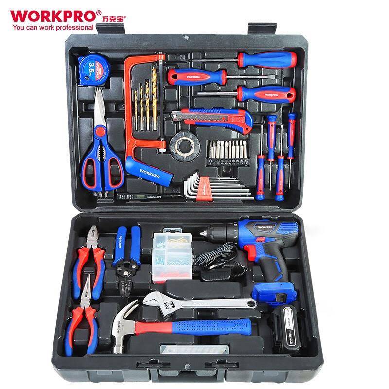 万克宝160件套锂电钻工具组套家用多功能充电式手电钻套装W009082