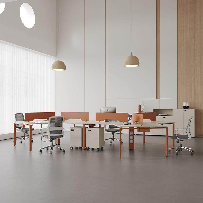 异形创意办公桌简约员工位人位办公室卡座人开放式办公桌椅组合