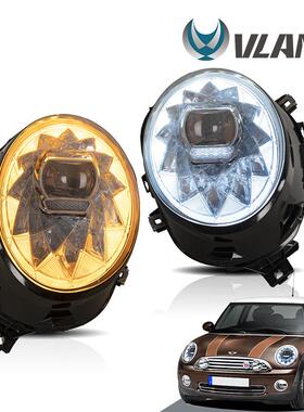 vland适用于宝马mini2014-2018F56改装大灯总成LED双光透镜灯现货