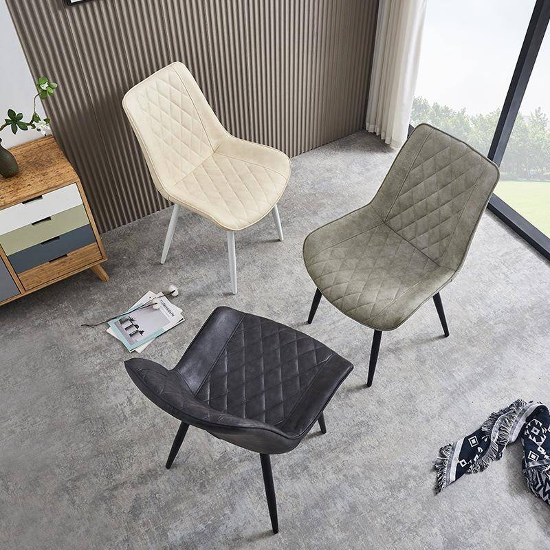 北欧轻奢餐椅软包家用现代简约餐桌椅子靠背意式极简卧室书桌凳子