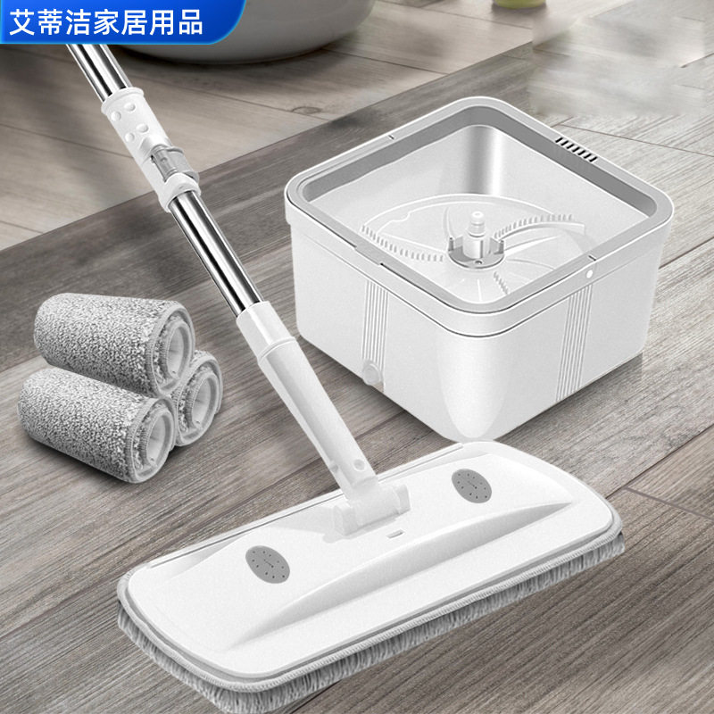 平板拖把家用免手洗一拖净旋转污水分离拖布懒人吸水墩布桶套装