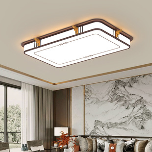 新中式风吸顶灯大气客厅套餐长方形LED茶室餐厅灯现代卧室灯