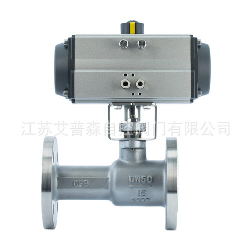 不锈钢一体式高温阀门 Q641M-16P气动调节高温气体蒸汽法兰球阀