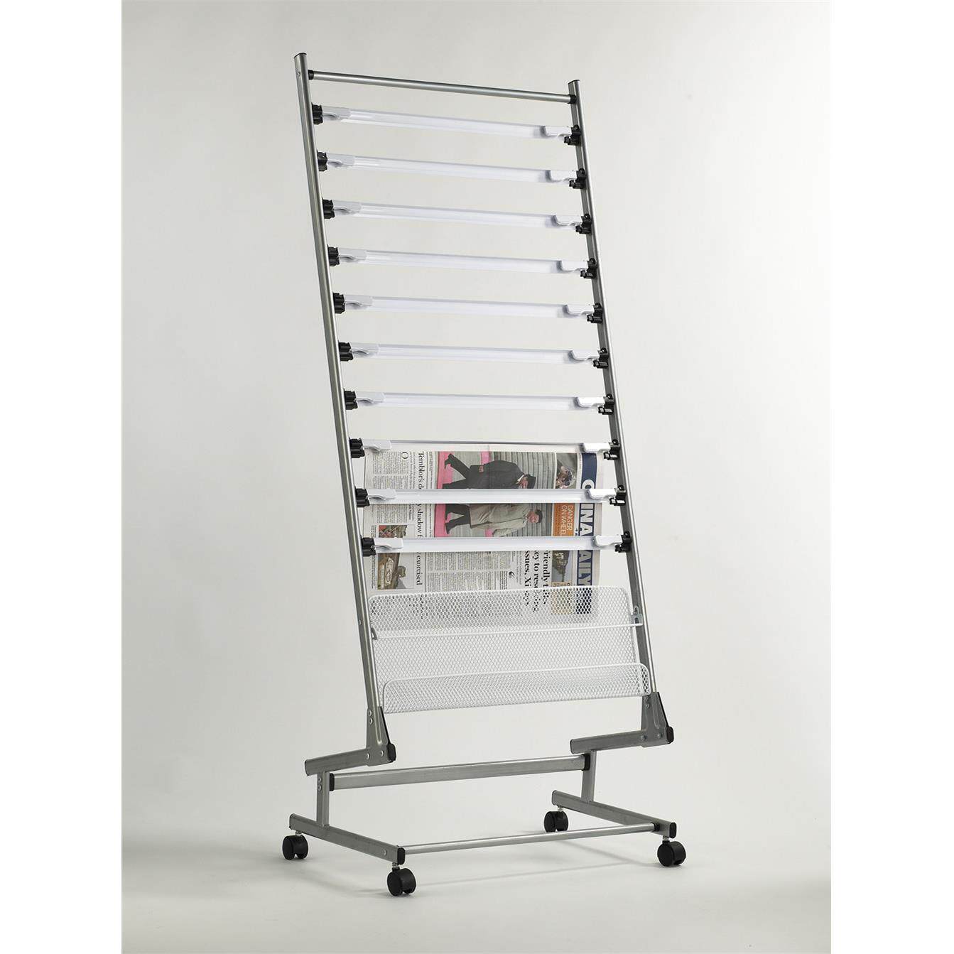 应豪落地多十层报纸架报刊架书报架杂志架宣传架展示架子 13-777