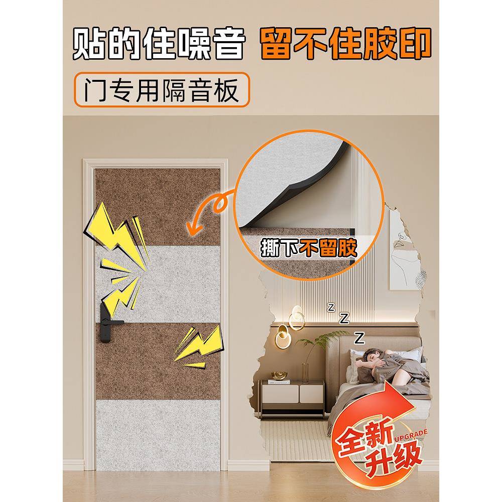 超强隔音门贴隔音棉吸音棉防盗门房门隔音神器专业消音大门隔音板