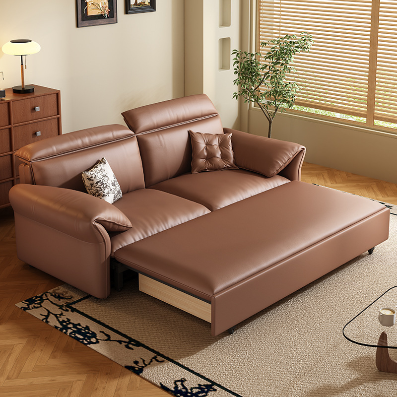 baxter大象耳朵伸缩可折叠沙发床中古风实木沙发家用客厅2024新款