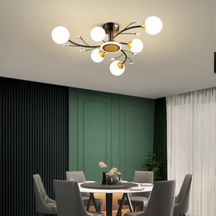 北欧创意个性魔豆分子灯家居客厅餐厅吧台吊灯跨境枝型水晶灯具