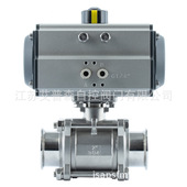 球阀 气动三片式 快装 Q681F气动不锈钢三片式