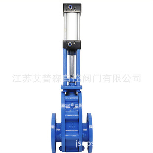 DN50 16C供应 DN100闸 气动排渣陶瓷法兰闸阀Z644TC 排渣陶瓷闸阀