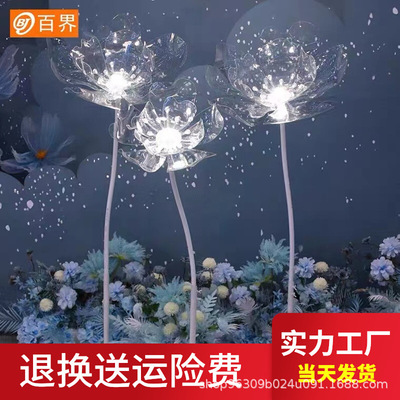 花艺新款婚庆铁艺道具亚克力婚礼迎宾发给亚克力水晶灯商场摆件