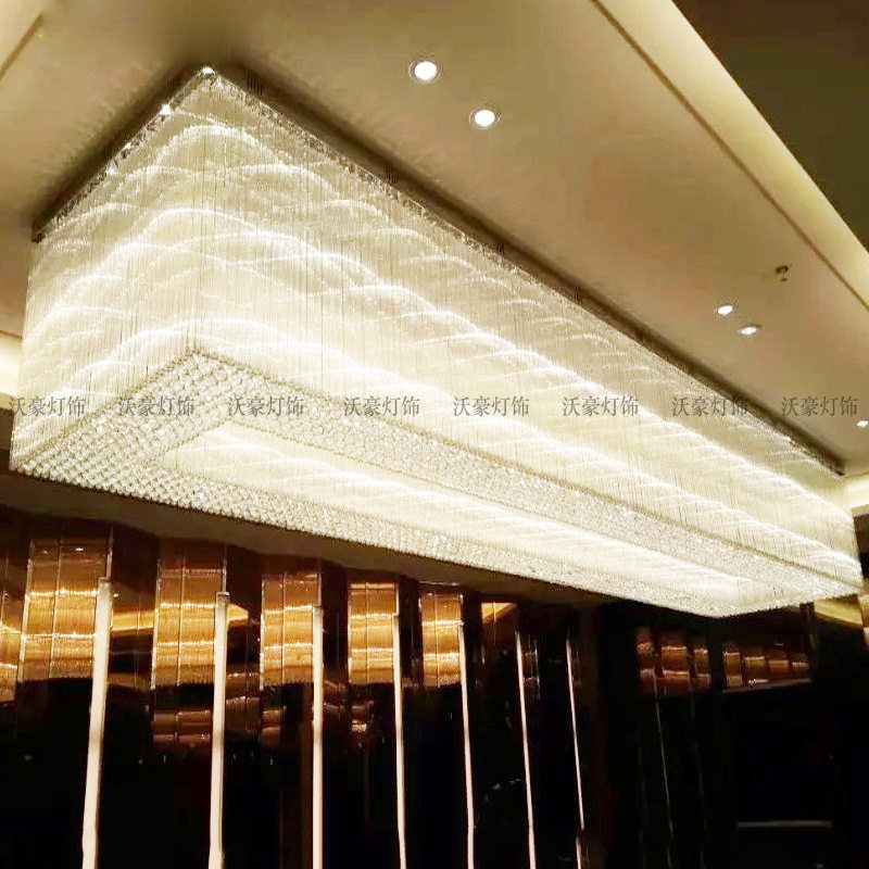 轻奢别墅客厅长方形水晶灯珠宝店餐厅酒店大堂宴会厅工程灯,电子元器件市场,电线扎带/束线带,淘宝优惠券,粉丝福利购,淘宝优惠卷