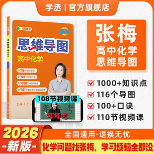 【学丞】2026张梅高中化学思维导图高中一二三年级通用高中教辅元素周期表有机无机高中化学知识点总结人教版适用新版教材配视频