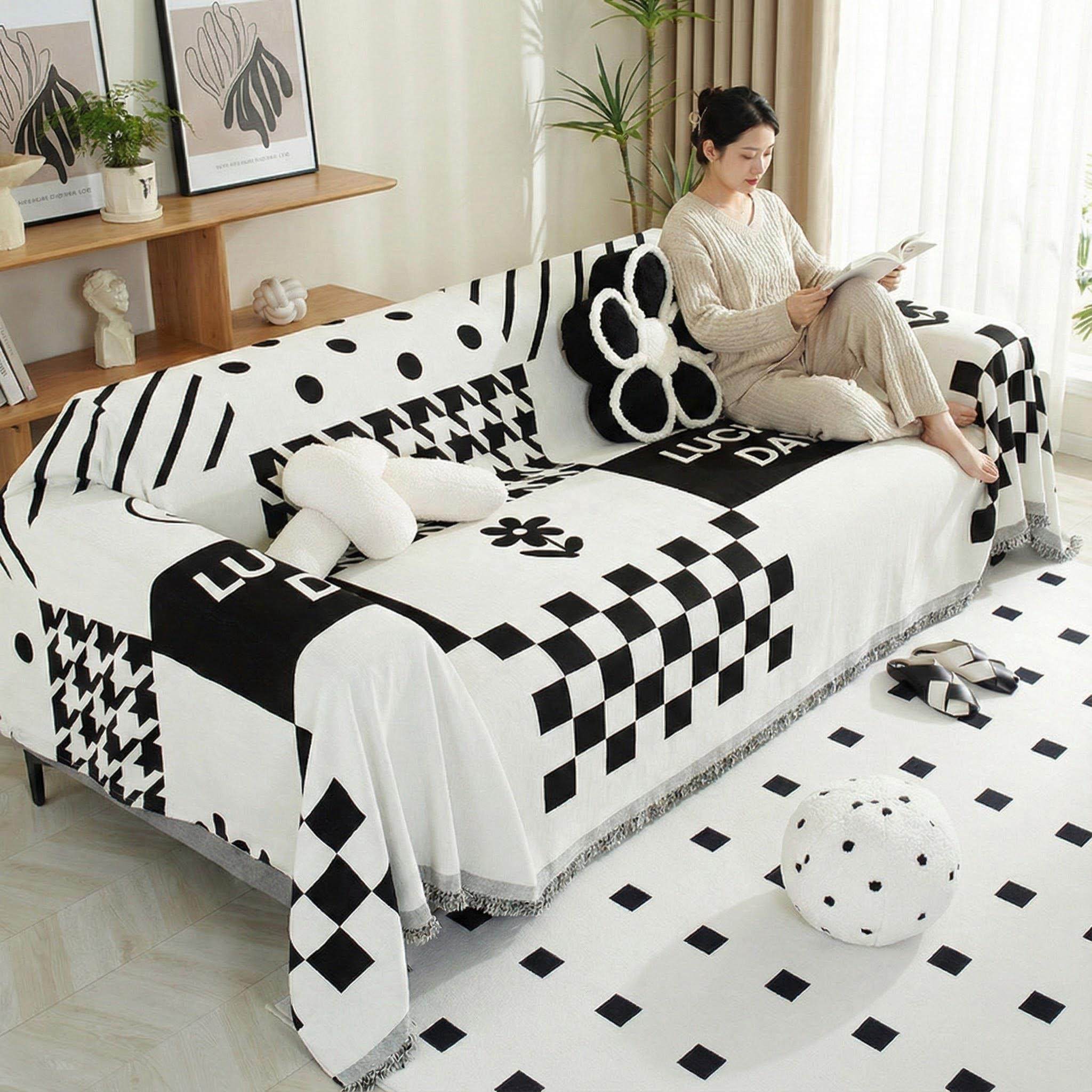 雪尼尔沙发巾盖布北简约一片式沙发垫盖巾防猫抓全包沙发套罩家用,居家布艺,沙发套,淘宝优惠券,粉丝福利购,淘宝优惠卷