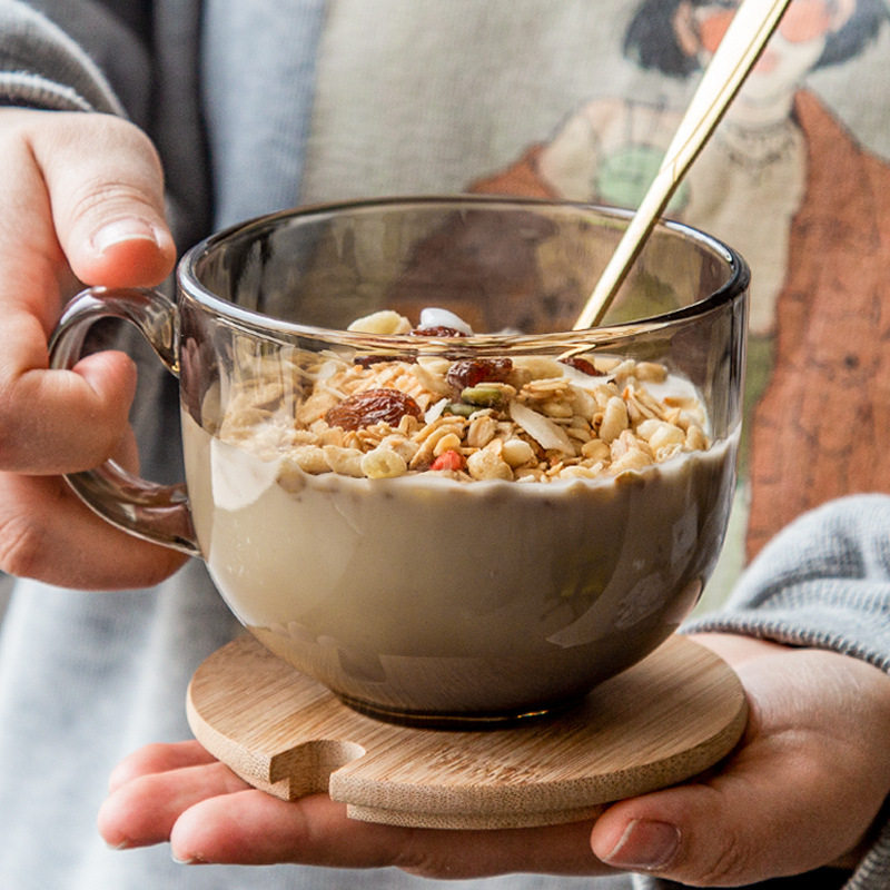 牛奶杯微波炉可加热专用杯子玻璃