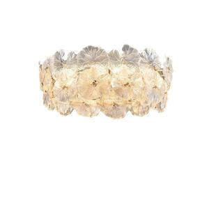 轻奢客厅冰荷玻璃吊灯奶油风现代设计感卧室大厅主灯餐厅灯全光谱