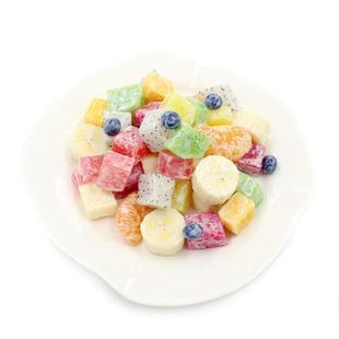 摆件仿真水果模型切块沙拉拼盘食物模型西餐简餐果盘拍摄装 饰道具