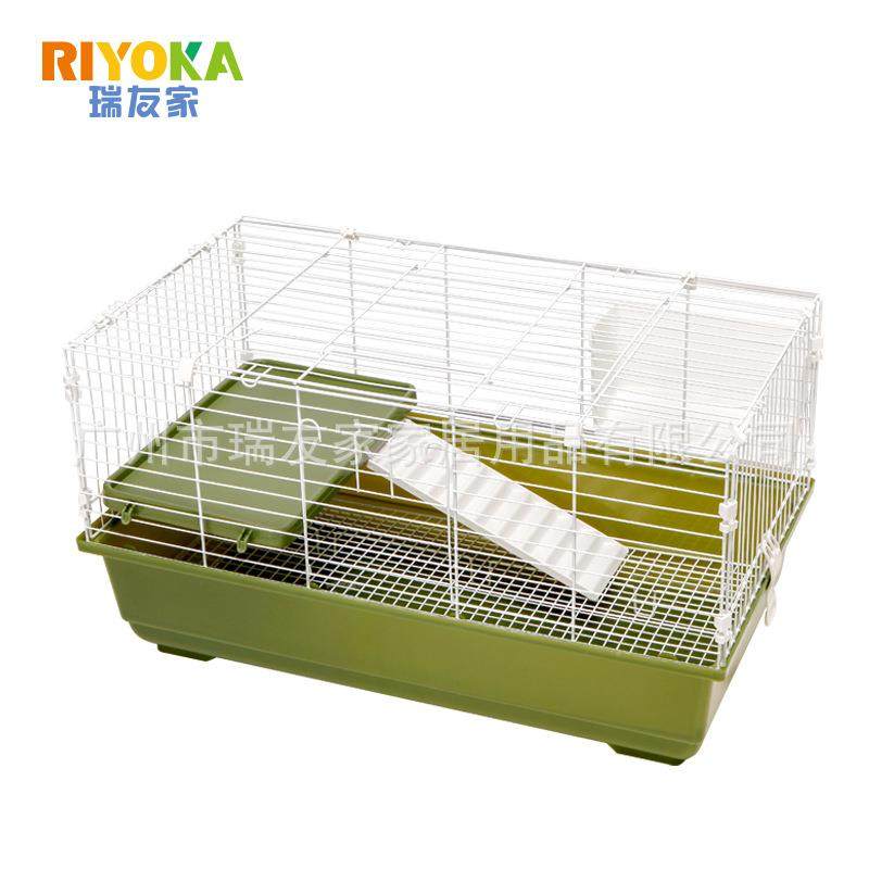 瑞友家大号兔笼荷兰猪豚鼠宠物窝养殖笼家用防喷尿别墅80cm带底网