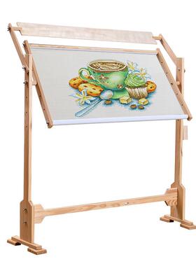 十字绣架子绣绷可调立式实木绣花通用支架刺绣台式加厚绣架