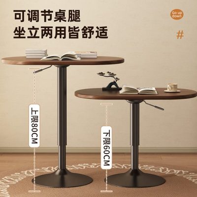 可移动升降茶几沙发边几客厅家用创意岩板边桌置物架阳台小桌子
