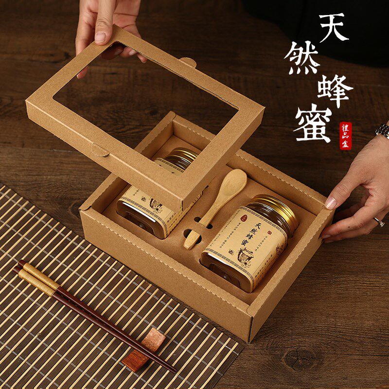 速发蜂的礼盒空盒通盒秋梨膏包装盒两瓶两斤四斤装蜂蜜蜜用子定