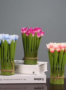 速发郁饰香花假花盆栽绿植小摆桌客厅台茶几件面室内装金品