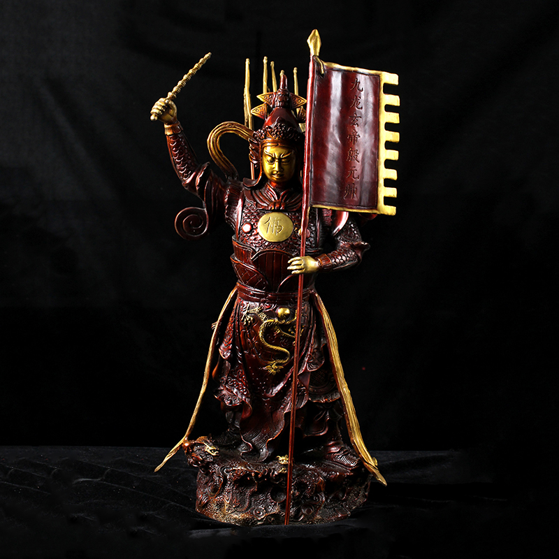 速发纯铜殷元帅太件九龙玄摆岁统领雷部天星大号神像地司将君铜佛