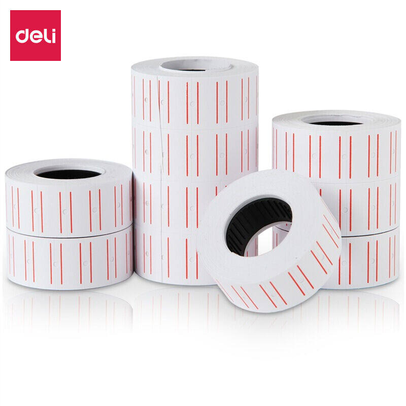速发(deli)21.512m纸排用单通标价m价格标签纸10卷/筒办公用品