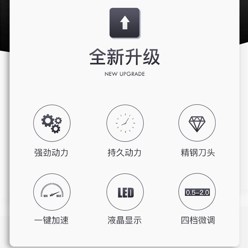 速发电动理发器电推剪头电式剃充刀理发剪电推子液晶数显车载