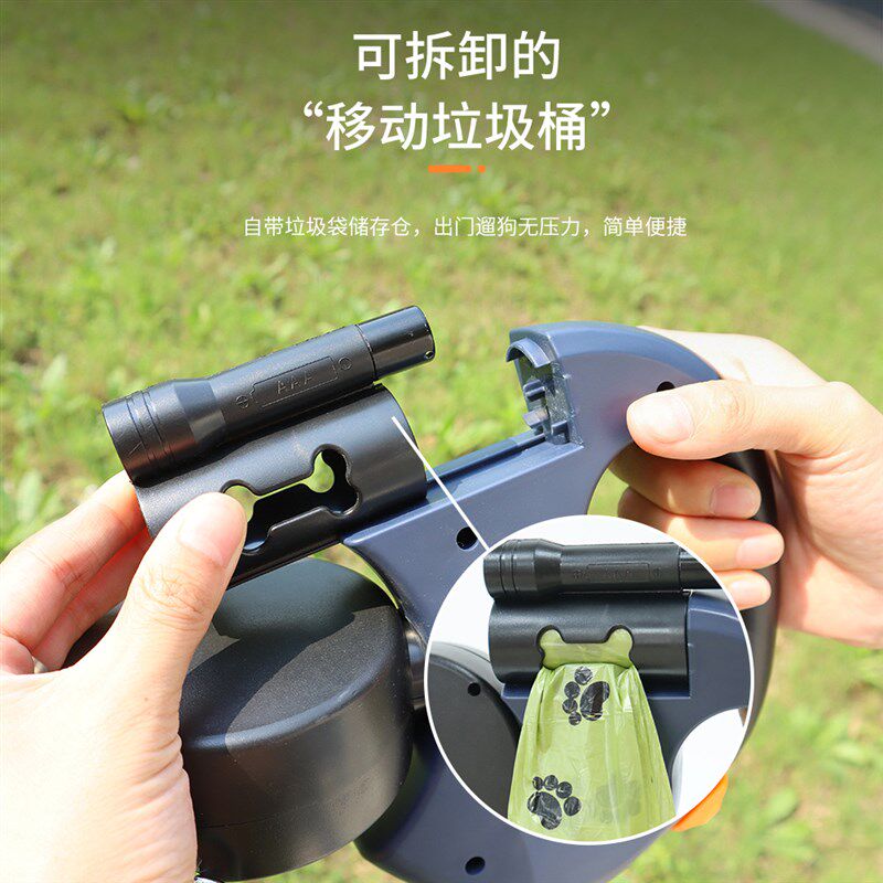 速发一拖二绳引神可伸缩调牵子户外中小型犬遛狗器器