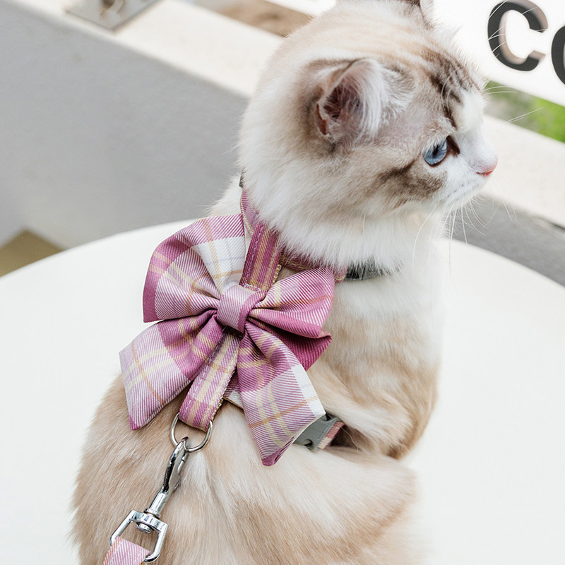 速发猫咪JK遛猫绳防挣脱外子胸链子猫背带可调节猫绳出牵引