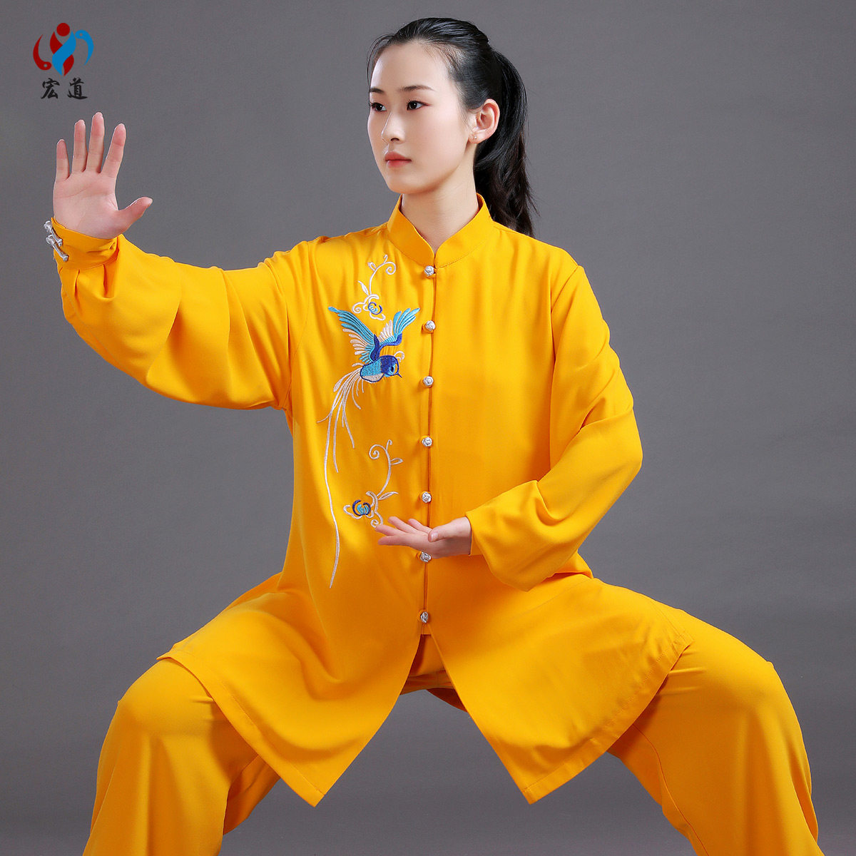 速发宏太太极服服灵鸟刺绣新款武术服装男表演百道极拳练功服春夏