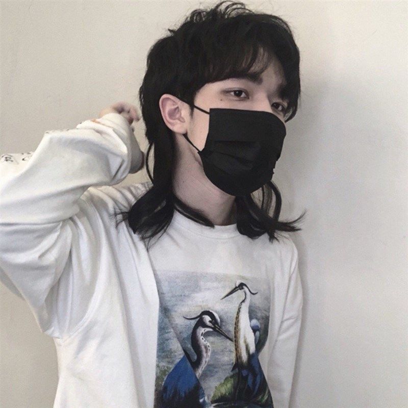 速发狼尾鲻鱼垫假发男短发韩版帅气个性自然逼真头发一片式补发片