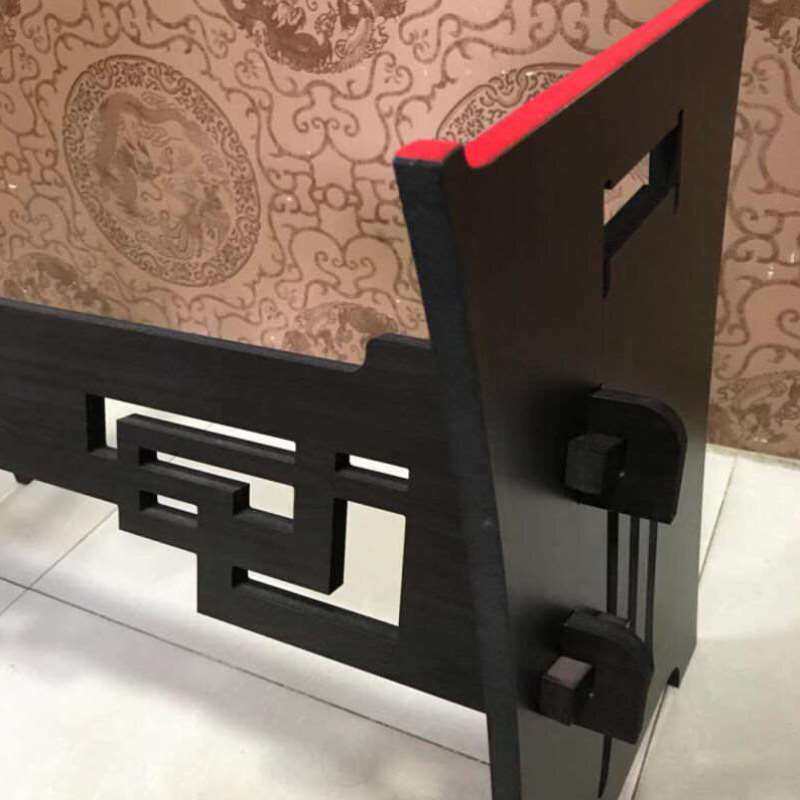 现货速发素韵新款镂空便携式小古筝半筝短筝小型古筝H架子黑檀色