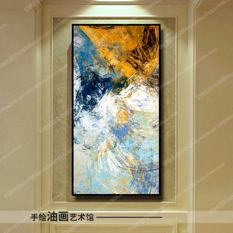 现货速发新手绘赵无极客厅玄关抽象油画 酒店办公室过道装饰挂画