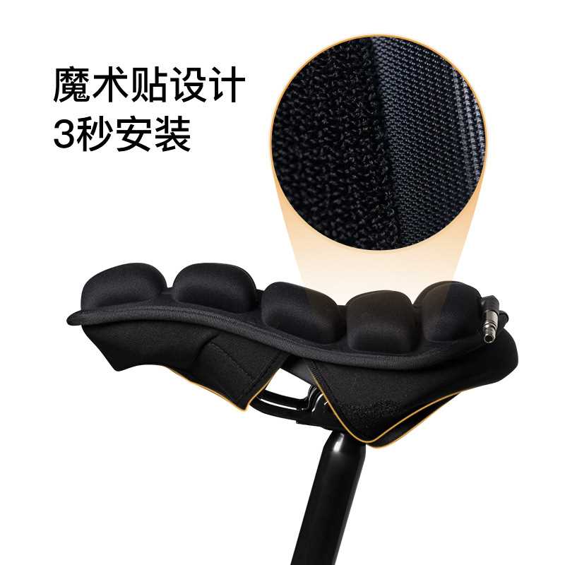 现货速发新款自行车坐垫配件山地车可折叠充气气囊座垫套鞍座便携