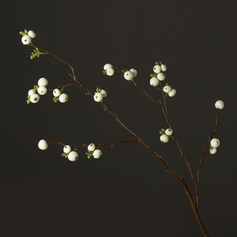 现货速发禅意装饰小白果插花花艺茶几摆设花假花新中式小树枝摆件